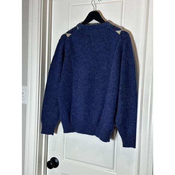 Highland size L vintage 100% wool argyle sweater *flawed - Picture 7 of 7